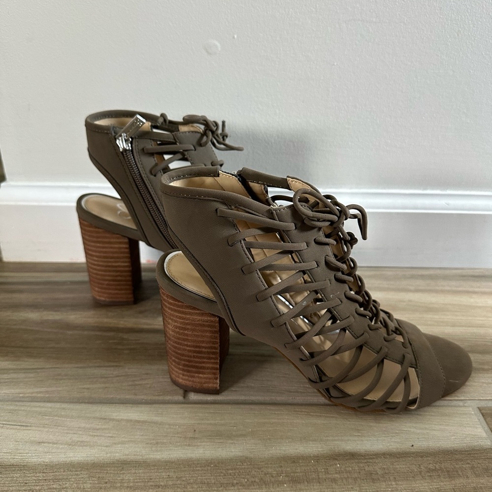 Jessica Simpson Telaro Brown Strappy Heel Sandals